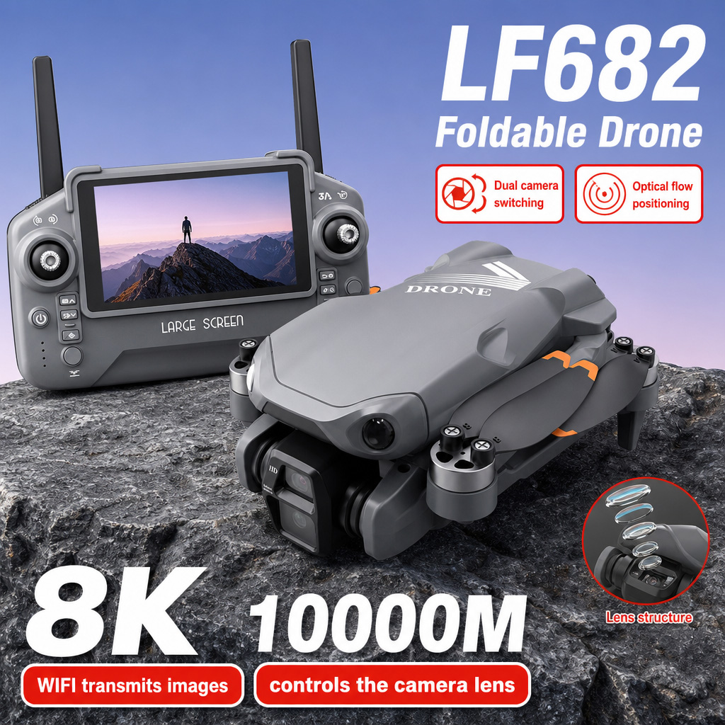 Drone Controller Screen - 空撮写真 LF682 ドローン 8K HD デュアルカメラ